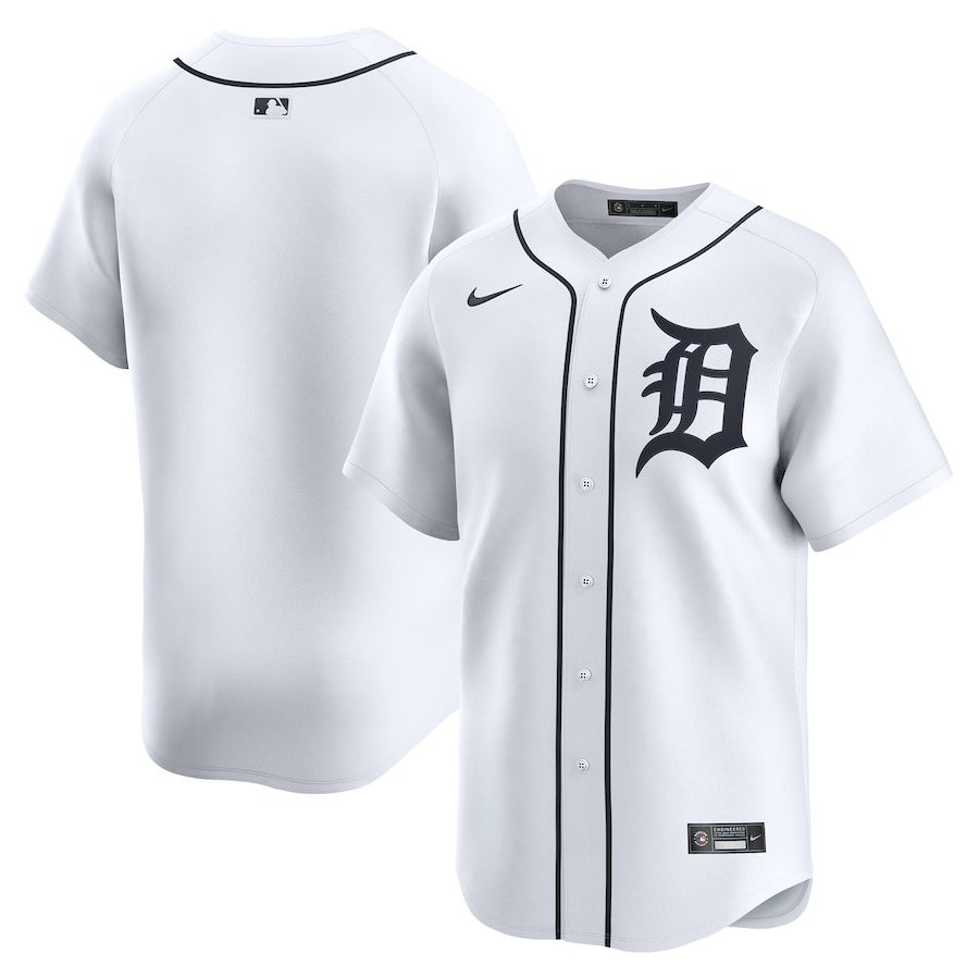 Men Detroit Tigers Nike White Home Limited MLB Jersey->detroit tigers->MLB Jersey